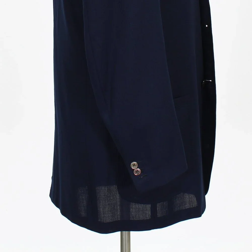 Canali 42L Navy Solid 3-Button Sport Coat Blazer Jacket V631